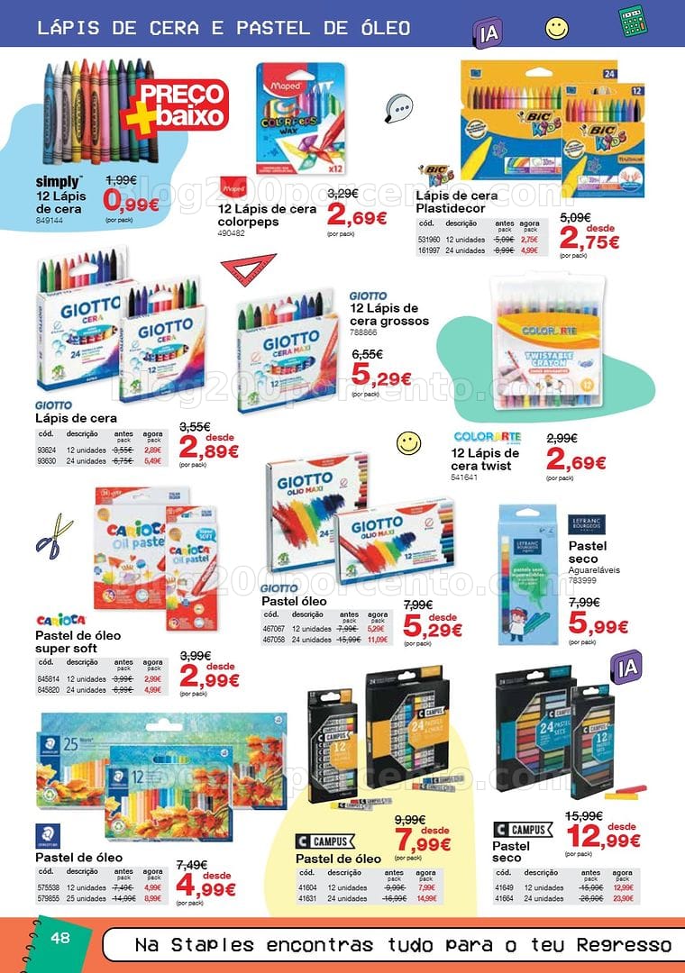Antevisão Folheto STAPLES Regresso às Aulas Promoções de 17 agosto a 30 setembro
